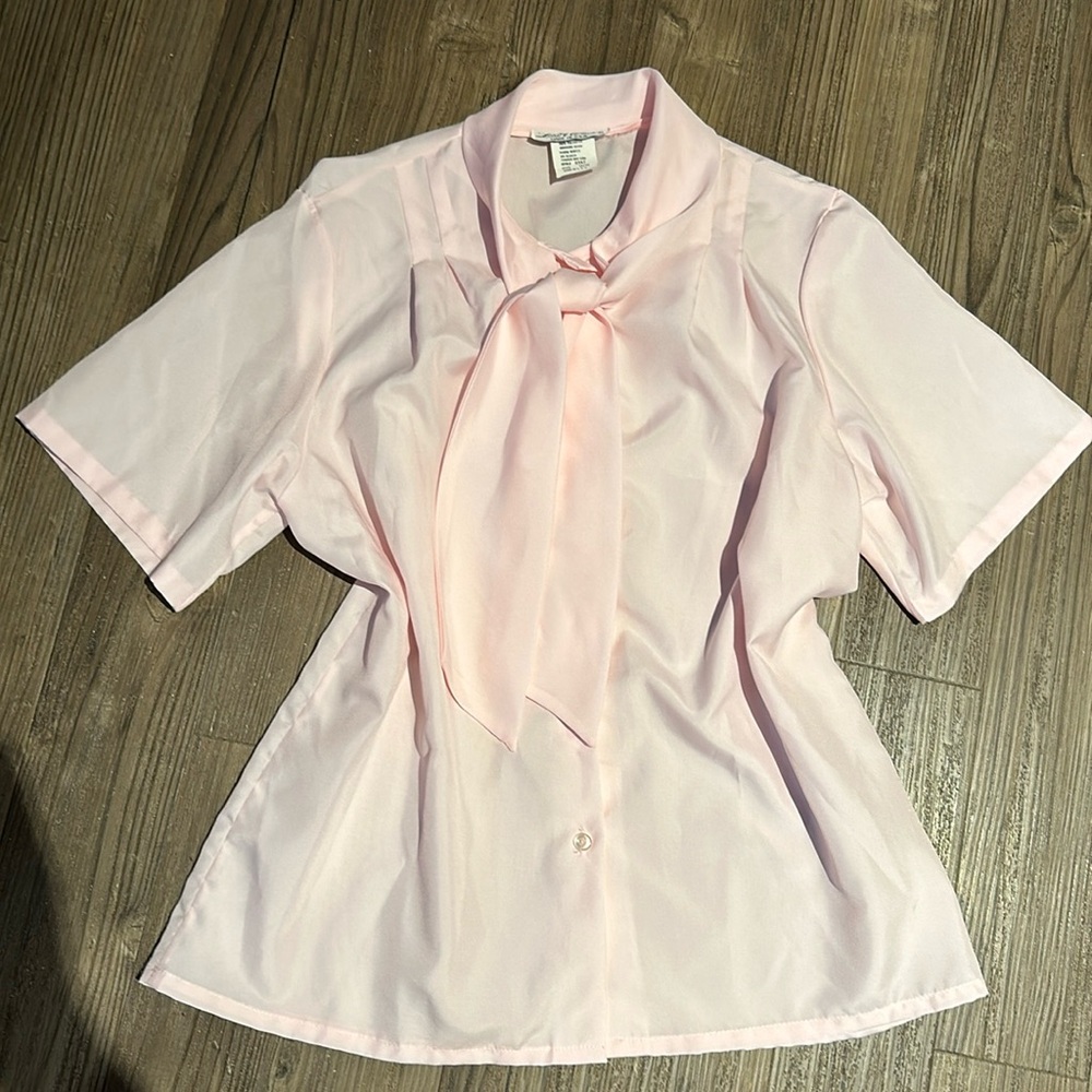 Lucky winner vintage tie front button up shirt